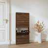 Shoe Cabinet Brown Oak 59x17x150 cm Engineered Wood Colour brown oak Quantity in Package 1 Height 150 cm Number of 