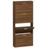 Brown Oak Shoe Cabinet - Stylish Storage Solution | HipoMarket