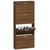 Brown Oak Shoe Cabinet - Stylish Storage Solution | HipoMarket