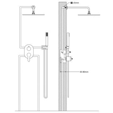 Elegant Gold Shower System - Stainless Steel 201