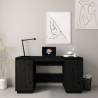 Desk Black 140x50x75 cm Solid Wood Pine Colour black 