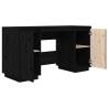 Desk Black 140x50x75 cm - Solid Pine for Home & Office