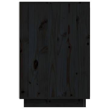 Desk Black 140x50x75 cm - Solid Pine for Home & Office