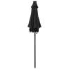 Parasol with LED Lights Black - 200x211 cm Aluminium