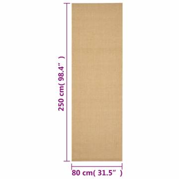 Natural Sisal Rug 80x250 cm - Durable & Eco-Friendly