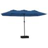 Double-Head Parasol Azure Blue | 449x245 cm | Hipomarket