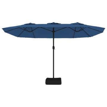 Double-Head Parasol Azure Blue | 449x245 cm | Hipomarket