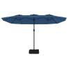 Double-Head Parasol Azure Blue | 449x245 cm | Hipomarket