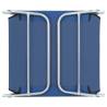 Folding Sun Loungers Set - 2 Pcs Blue Steel & Fabric Comfort