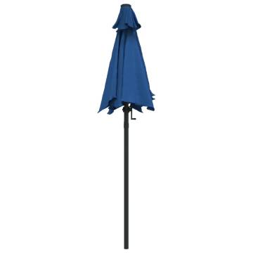 Elegant Blue Parasol 200x224 cm - UV Protection & Durability