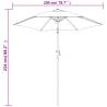 Elegant Blue Parasol 200x224 cm - UV Protection & Durability