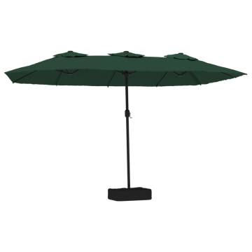 Double-Head Parasol Green 449x245 cm - Perfect Sun Protection