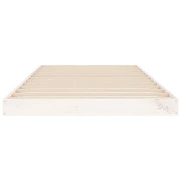 White Single Bed Frame 90x190 cm | Solid Pine Wood