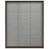 Plisse Insect Screen for Windows - Aluminium Brown 60x80 cm