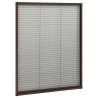 Plisse Insect Screen for Windows - Aluminium Brown 60x80 cm