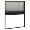 Plisse Insect Screen for Windows - Aluminium Brown 60x80 cm