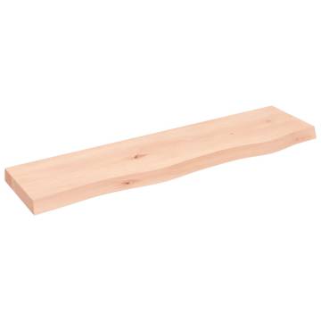 Wall Shelf 80x20x4 cm | Untreated Solid Wood Oak