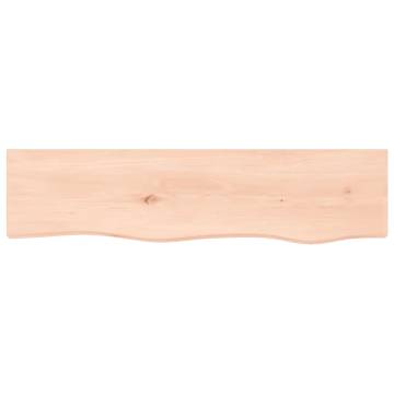 Wall Shelf 80x20x4 cm | Untreated Solid Wood Oak