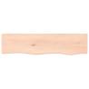 Wall Shelf 80x20x4 cm | Untreated Solid Wood Oak