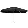 Replacement Fabric for Outdoor Parasol Black 600 cm Colour black Size Φ 600 cm 