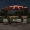 Cantilever Umbrella with LED Lights - Terracotta 350 cm