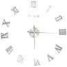 3D Wall Clock Modern Design Silver 100 cm XXL | Hipomarket