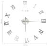 3D Wall Clock Modern Design Silver 100 cm XXL | Hipomarket