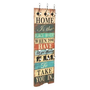 Vintage Wall-Mounted Coat Rack with 6 Hooks | HOME IS