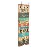 Wall-mounted Coat Rack with 6 Hooks 120x40 cm HOME IS Colour home is Quantity in Package 1 