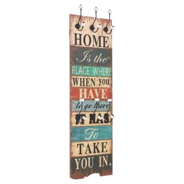 Vintage Wall-Mounted Coat Rack with 6 Hooks | HOME IS