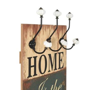 Vintage Wall-Mounted Coat Rack with 6 Hooks | HOME IS