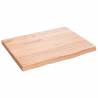 Light Brown Solid Wood Bathroom Countertop | 40x30 cm