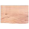 Light Brown Solid Wood Bathroom Countertop - 60x40 cm