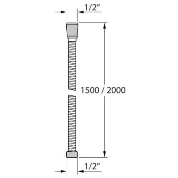 Tiger Excellencehose 150 cm - Stainless Steel Brushed Shower Hose