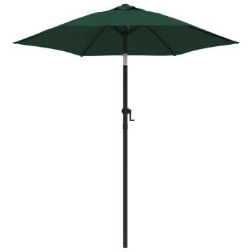 Elegant Green Parasol 200x224 cm - Aluminium | Hipo Market