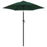 Elegant Green Parasol 200x224 cm - Aluminium | Hipo Market