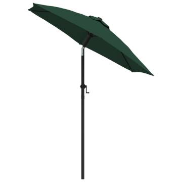 Elegant Green Parasol 200x224 cm - Aluminium | Hipo Market