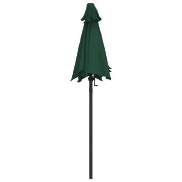 Elegant Green Parasol 200x224 cm - Aluminium | Hipo Market