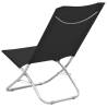 Folding Beach Chairs 2 pcs Black Fabric | Hipomarket