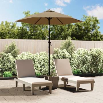 Elegant Taupe Parasol 200x224 cm - Durable Aluminium