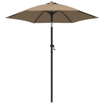 Elegant Taupe Parasol 200x224 cm - Durable Aluminium