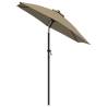 Elegant Taupe Parasol 200x224 cm - Durable Aluminium