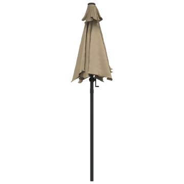 Elegant Taupe Parasol 200x224 cm - Durable Aluminium