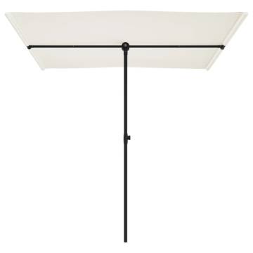 Buy Outdoor Parasol with Aluminium Pole - Sand White 2x1.5m