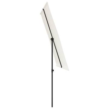 Buy Outdoor Parasol with Aluminium Pole - Sand White 2x1.5m