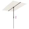 Buy Outdoor Parasol with Aluminium Pole - Sand White 2x1.5m