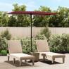 Outdoor Parasol with Aluminium Pole 2x1.5 m Bordeaux Red Colour bordeaux red Size 200 x 150 cm Quantity in Package 1 