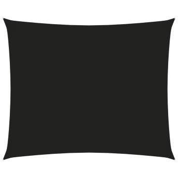 Black Sunshade Sail - 2x3 m Rectangular Oxford Fabric