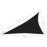 Sunshade Sail Oxford Fabric Triangular 3x4x5 m Black - HipoMarket