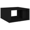 Elegant 4 Pcs Black Coffee Tables - Engineered Wood 33x33x33 cm